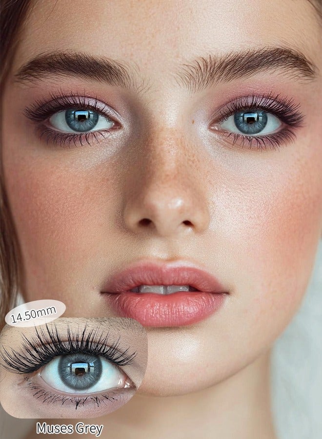 FreshLady Muses Grey Contact Lenses, Yearly Disposable – Modern Everyday Wear - Image 1
